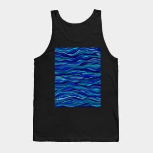 Smooth rounded blue waves Tank Top